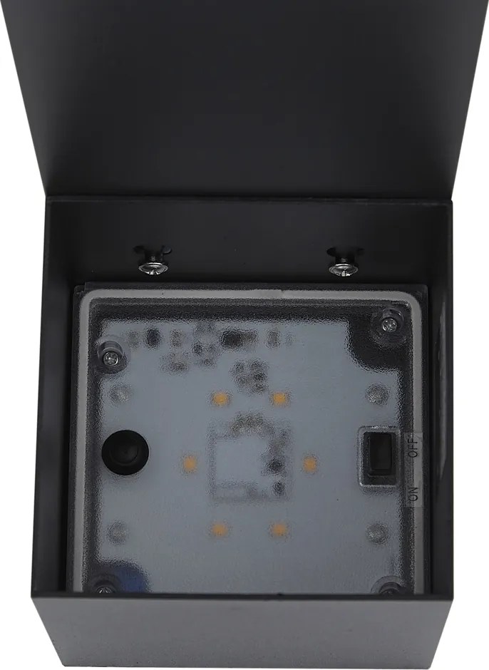 Lampa zewnętrzna czarna 65 cm z LED IP64 ze światłem ściemnianym i solarnym - Charlene