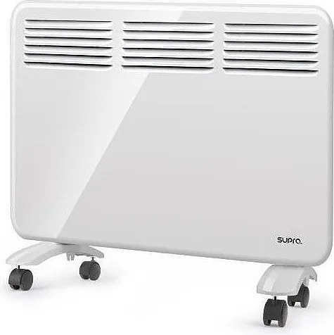 Mobilny i Stacjonarny Grzejnik Konwektorowy Supra Quickfix1500 1500W - Programator, Wyświetlacz Cyfrowy, Wykrywanie Otwarcia Okna - Biały