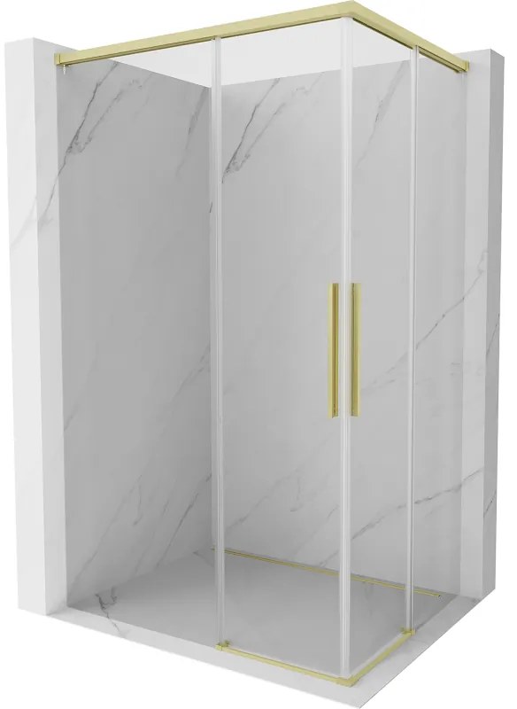 Mexen Rox Duo kabina prysznicowa rozsuwana 120 x 85 cm, transparent, złota szczotkowana - 8C2D-120-085-55-00