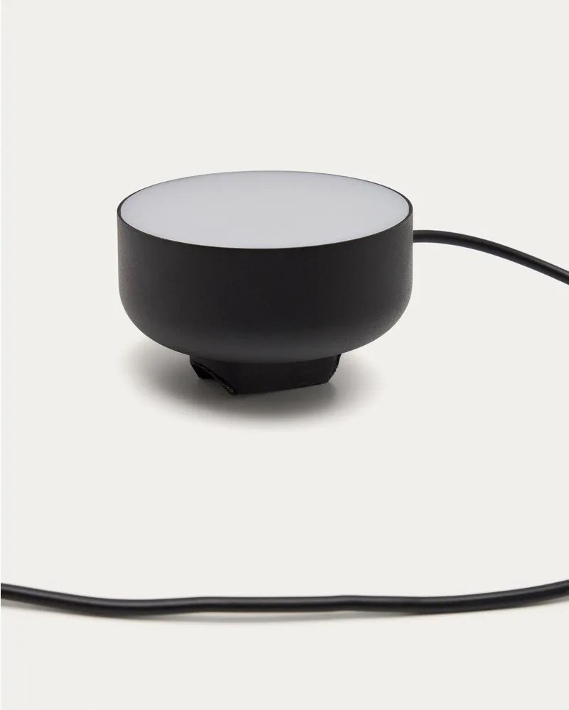 Czarny metalowy kinkiet LED ze ściemniaczem do kontaktu Orey – Kave Home