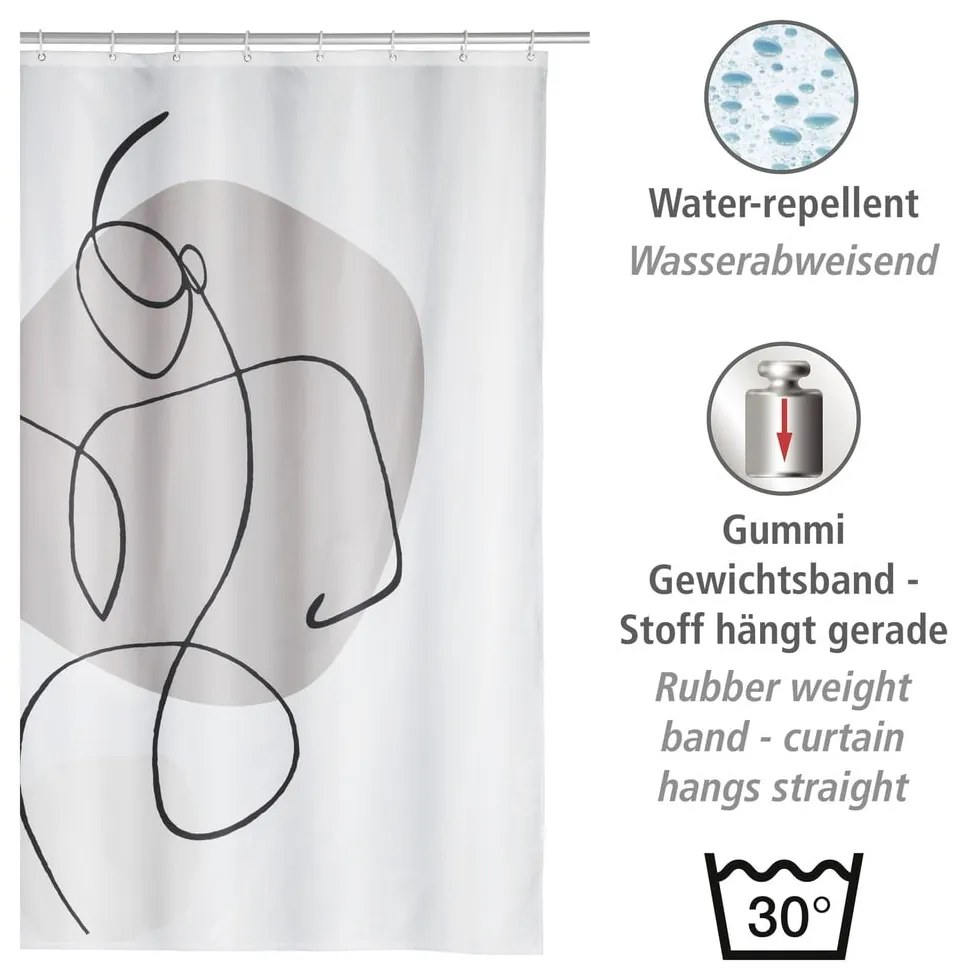 Zasłona prysznicowa 180x200 cm Ladyline – Wenko