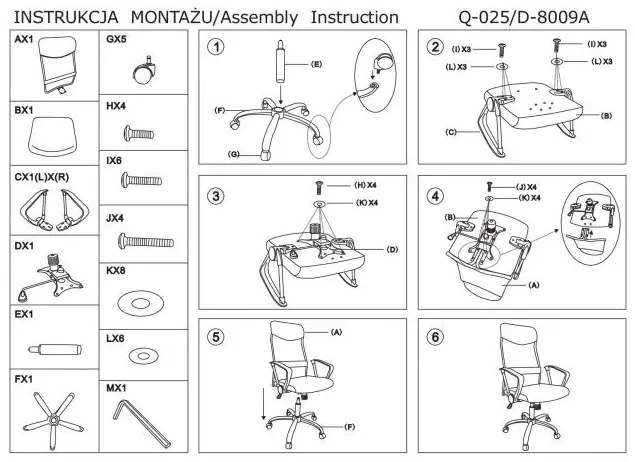 FOTEL OBROTOWY Q-025 ZIELONO/CZARNY SIGNAL