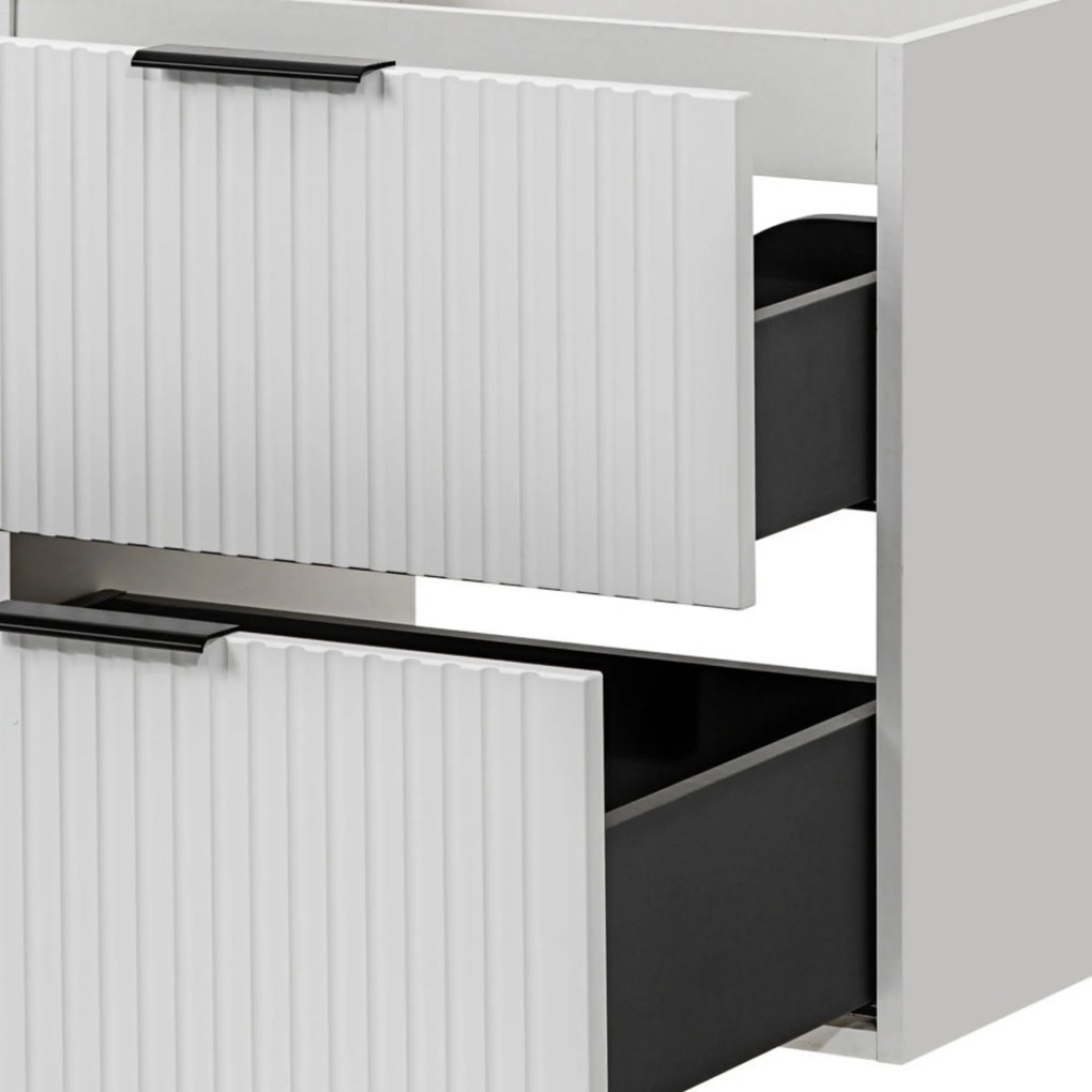 Szafka wisząca  podumywalkowa z szufladami biała 60 x 46 cm ASTROS White