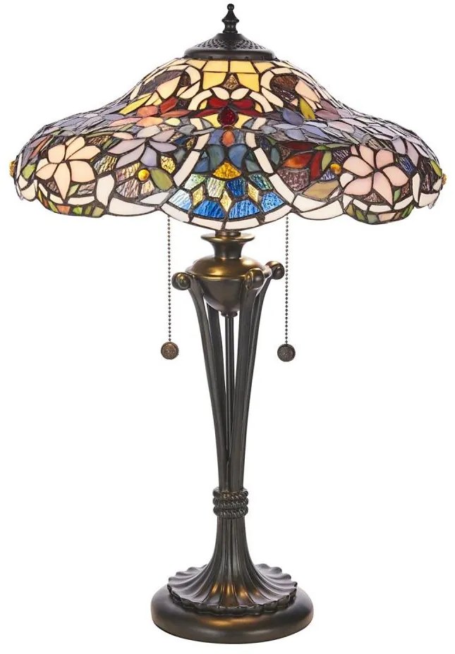 Endon 64326 - Lampa stołowa Tiffany SULLIVAN 2xE27/60W/230V Ø 40 cm