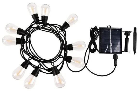 Rabalux 77165 zewnętrzna dekoracyjna łańcuchowalampka LED Zirc, 3,6 W, 2700 K, 35 lm, IP44