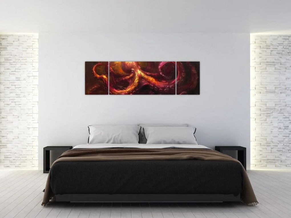 Obraz - Ośmiornica, obraz olejny (170x50 cm)