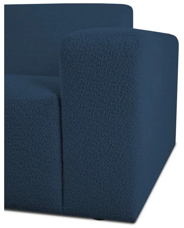 Ciemnoniebieski narożnik z materiału bouclé (w kształcie litery U) Roxy – Scandic