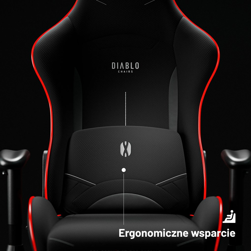 Fotel gamingowy LED RGB czarny Diablo X-Starter
