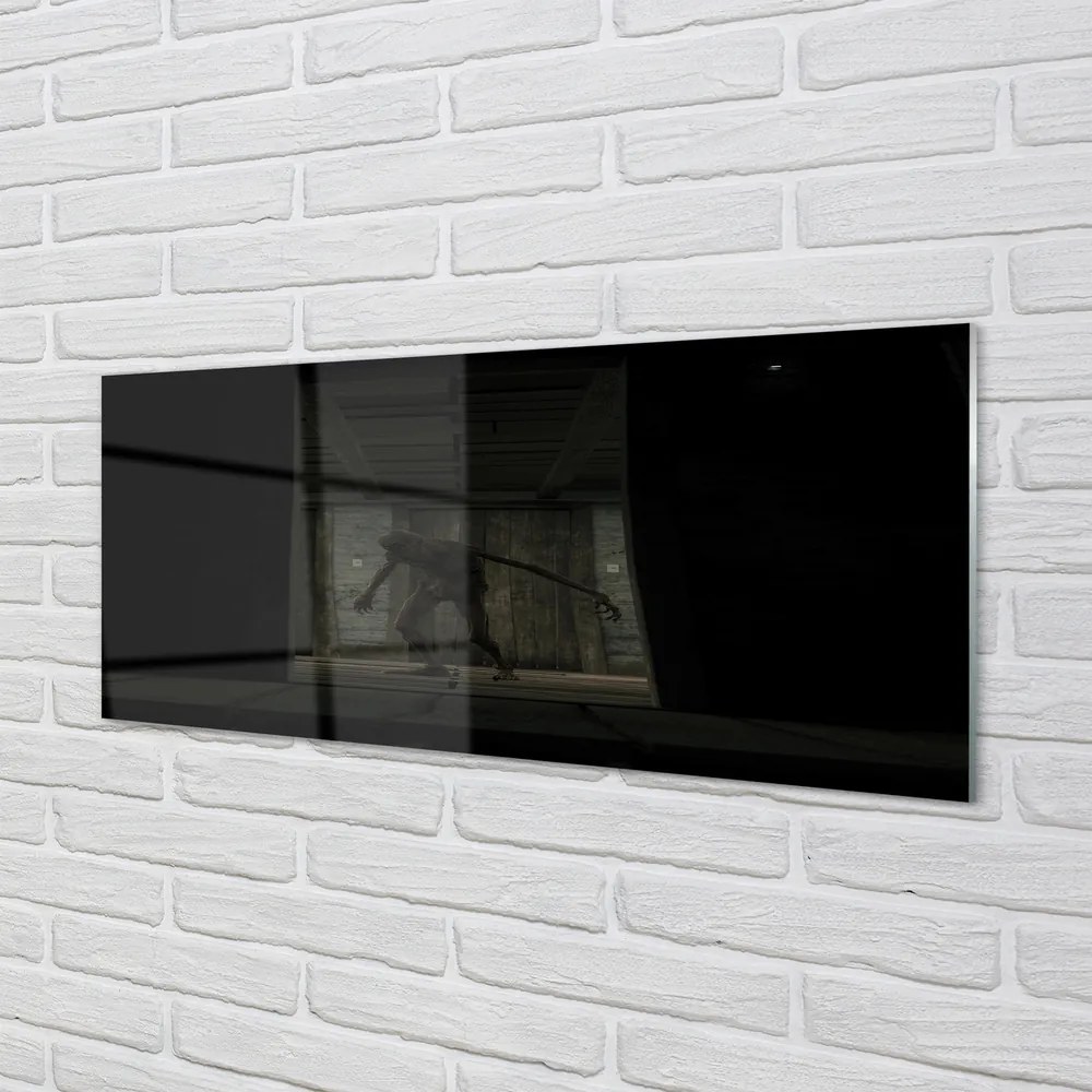 Panel szklany do Kuchni Zombie w Ciemnym Budynku