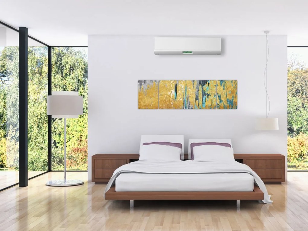 Obraz - Złoty wzór (170x50 cm)
