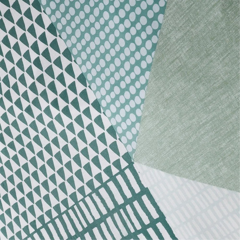 Zielona pościel dwuosobowa 230x220 cm Larsson Geo – Catherine Lansfield