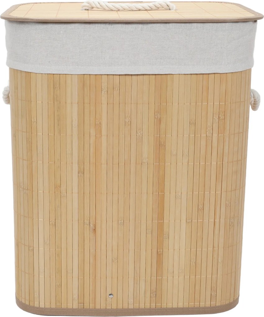 Bambusowy kosz na pranie z wyjmowanym workiem SANA, 60 l