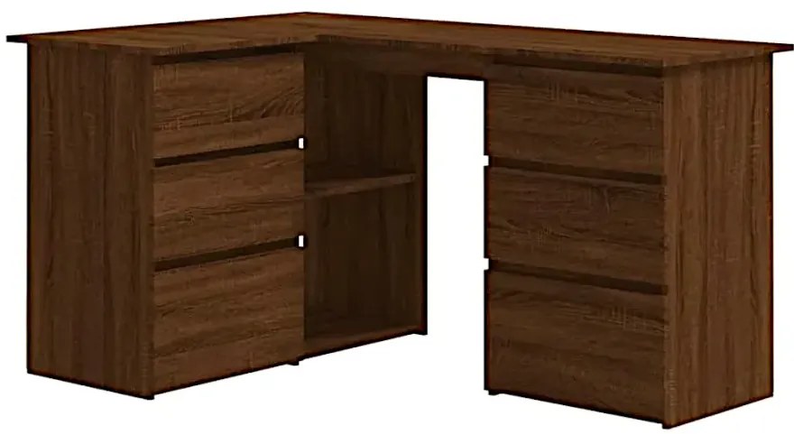 Biurko narożne w kolorze brązowego dębu B6-L83