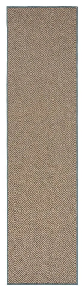 Niebiesko-naturalny chodnik na schody z juty 60x600 cm Diamond – Flair Rugs