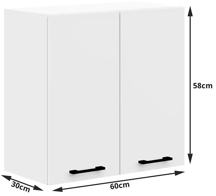 Zestaw Białych Mebli Kuchennych 240 Cm R8-M25