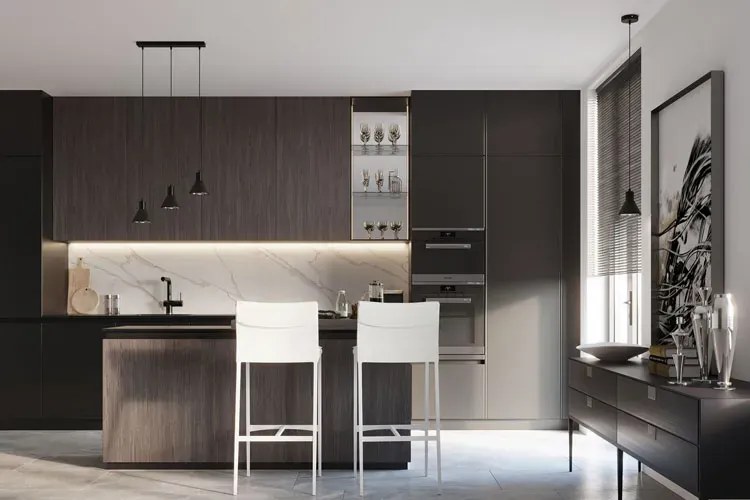 Czarna lampa wisząca nad stół punktowa - S171 K8-W21