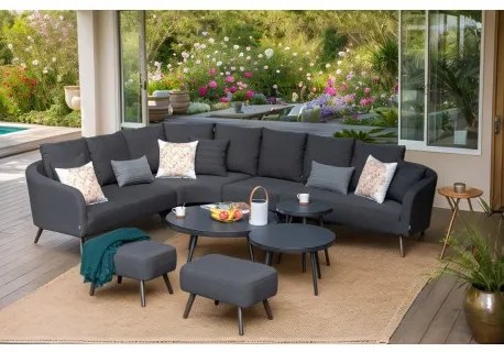 Melia LIKA-TEX® antracyt - luksusowy zestaw ogrodowy