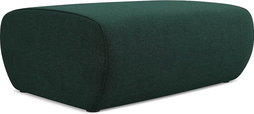 Pufa - z tkaniny strukturalnej - butelkowa zieleń - NANEA