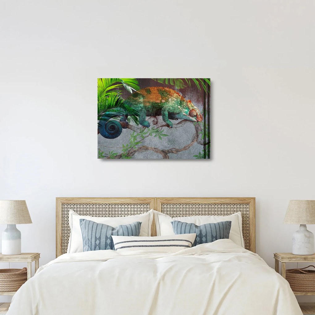 Obraz na szkle - Kameleon (70x50 cm)