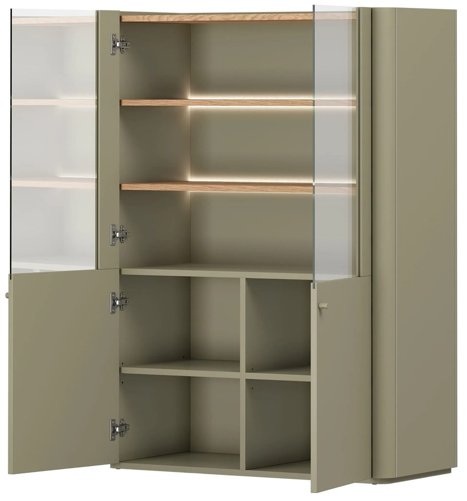 Witryna Elivo 100 cm dwudrzwiowa - eukaliptus / dąb baltic dune