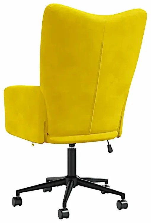 Fotel Do Biurka Glamour Musztardowy F9-K49
