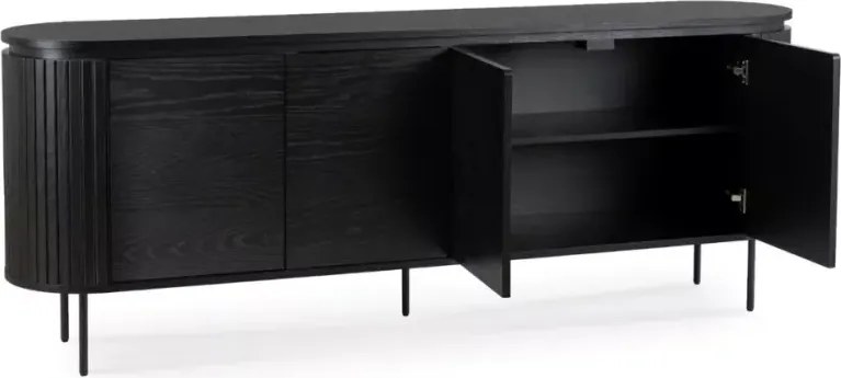 Komoda Estella 4-drzwiowa 200 cm – pojemna, nowoczesna z metalowymi nóżkami