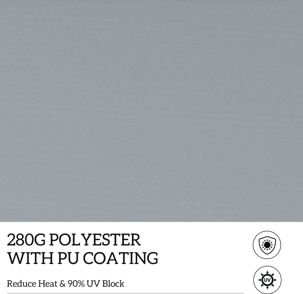 Outsunny Markiza zewnętrzna ręczna przegubowa 4 m z korbą ręczną aluminium kolor biały + szary