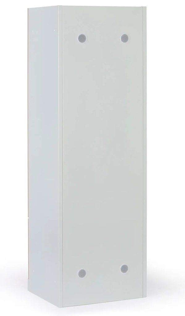 Metalowa szafka ubraniowa S1 Z, 4-drzwiowa, 1850 x 600 x 500 mm, zamek RFID, drzwi laminowane, brzoza