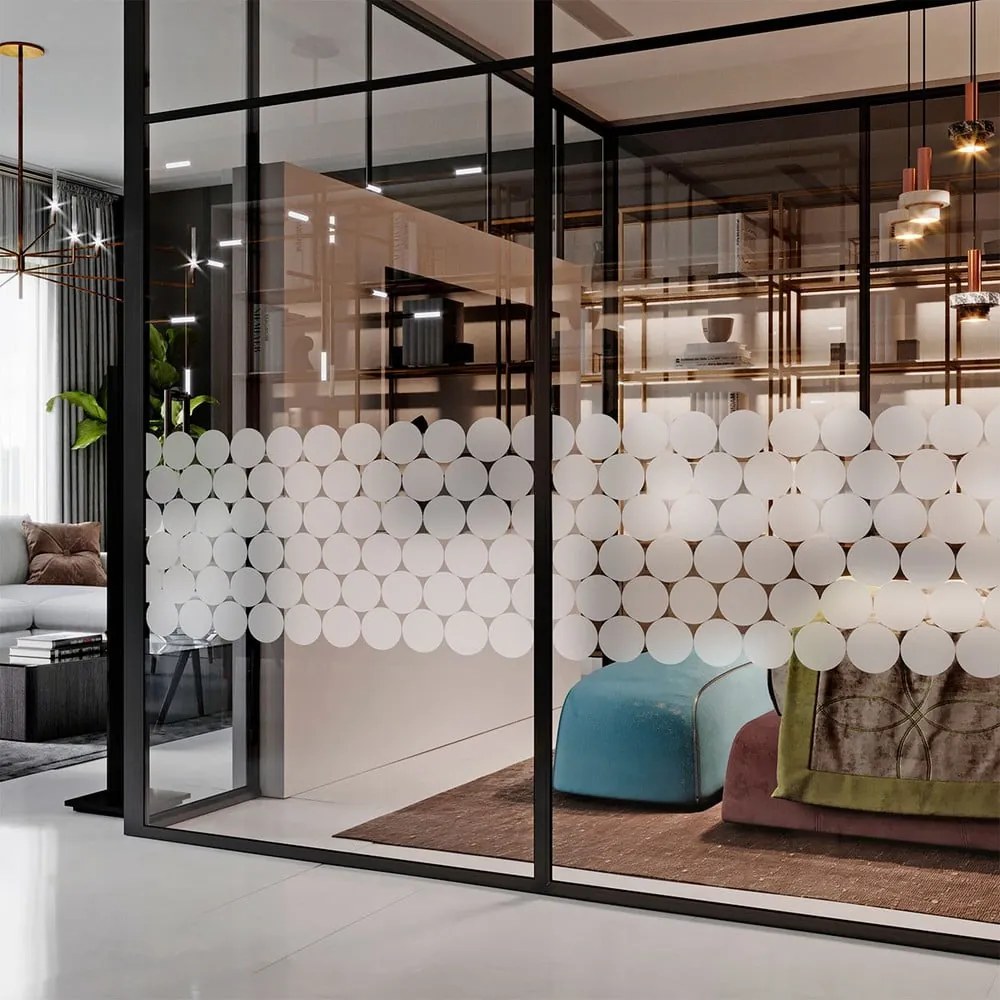 Zestaw naklejek na okno 50 szt. 10x10 cm Clackout Circle – Ambiance