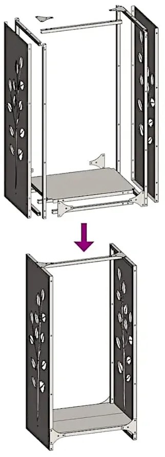 Stojak Na Drewno Opałowe Czarne R6-N91