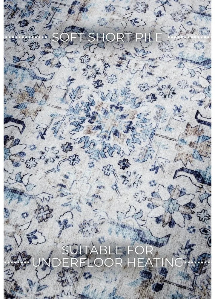 Jasnoniebieski dywan 120x160 cm Saveh Cream Blue – Elle Decoration