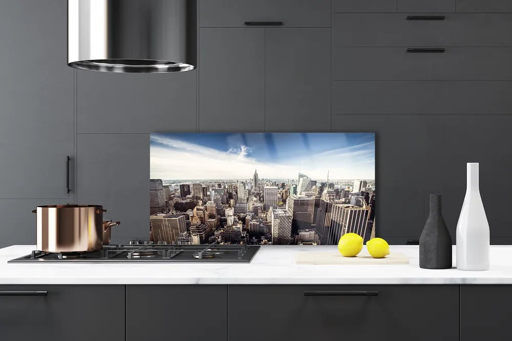 Panel Szklany Panorama Miejskich Drapaczy Chmur