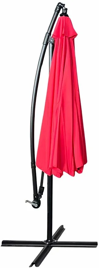 Czerwony okrągły parasol ogrodowy P7-G78