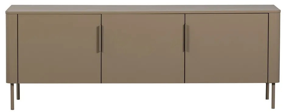 Szarobrązowa szafka pod TV z litego drewna sosnowego 154x56x44 cm Gunnar – WOOOD