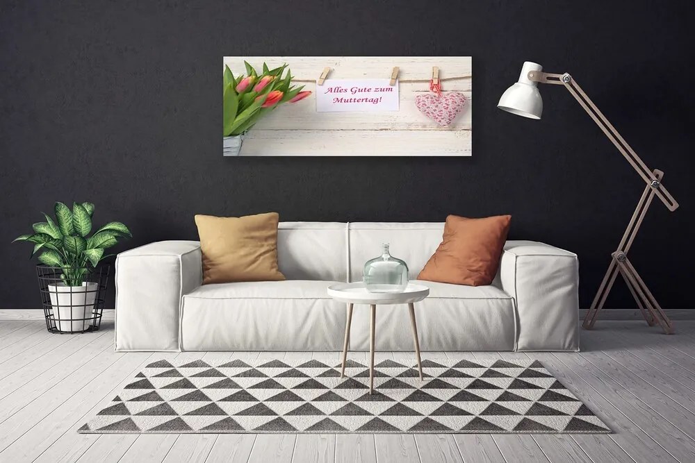 Obraz canvas Artystyczne Serce z Tulipanów