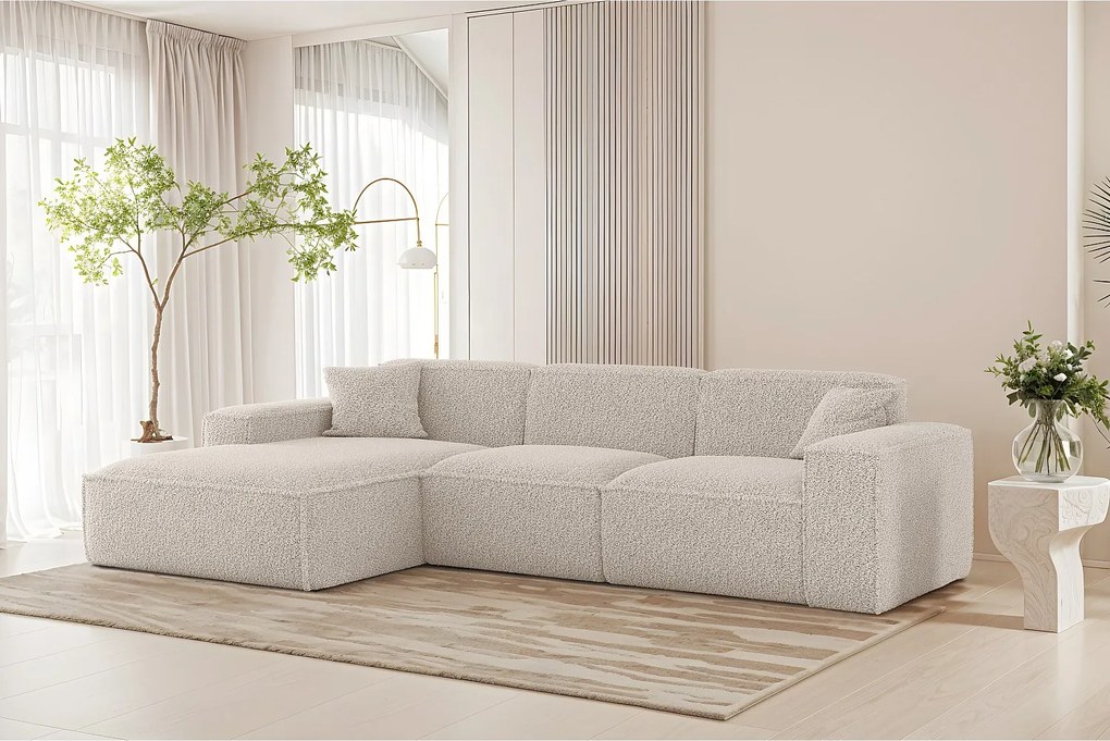 Narożnik Luga L Lewy Tkanina Sven 22 złamany biały