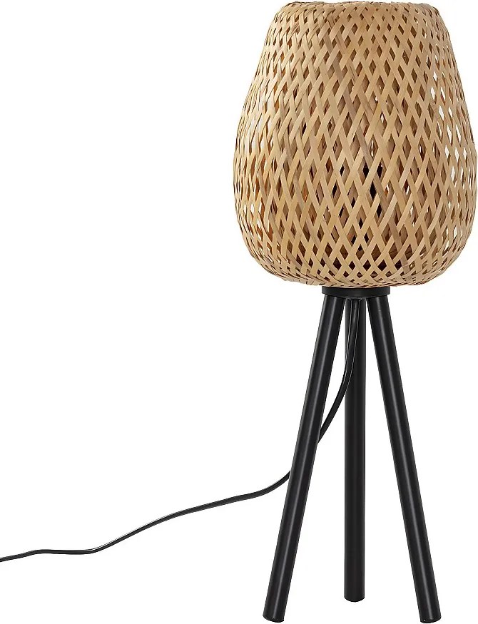 Lampa stołowa Tara z bambusa, średnica 43,5 cm.