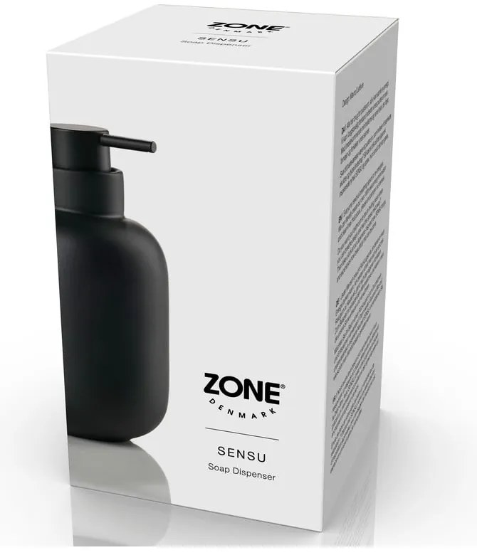 Czarny kamionkowy dozownik do mydła 300 ml Sensu – Zone