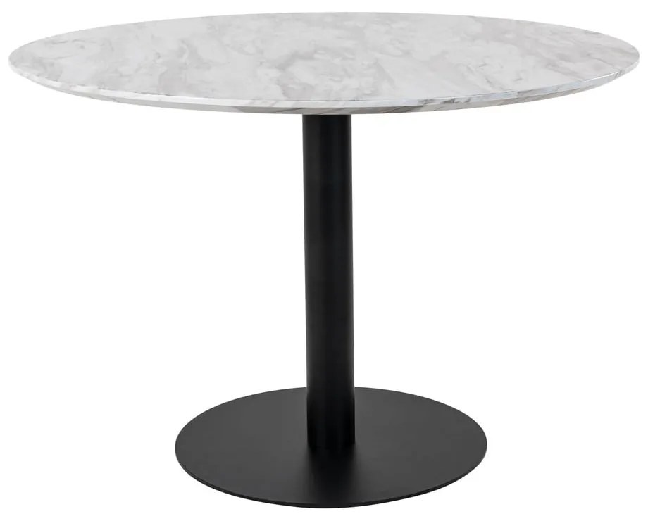 Okrągły stół z blatem w dekorze marmuru ø 110 cm Bolzano – House Nordic
