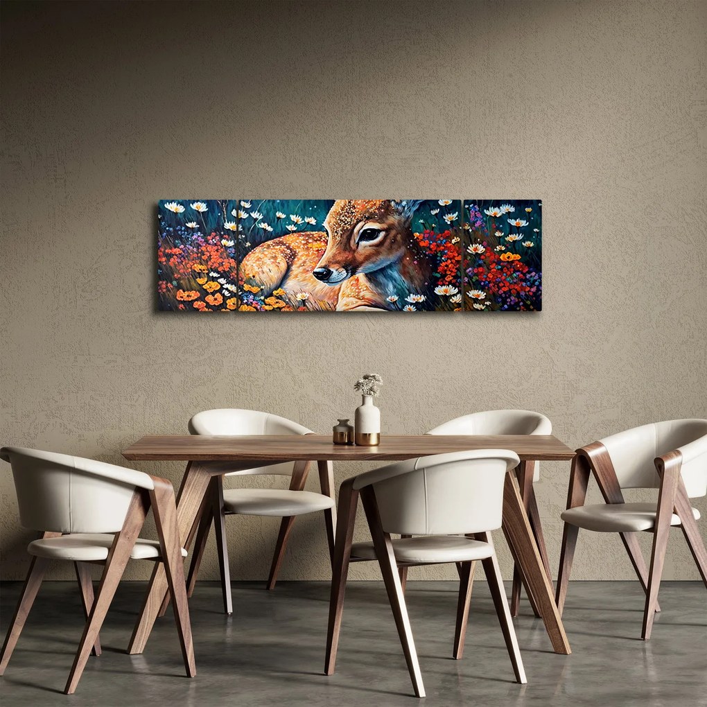 Obraz - Malowany jeleń (170x50 cm)