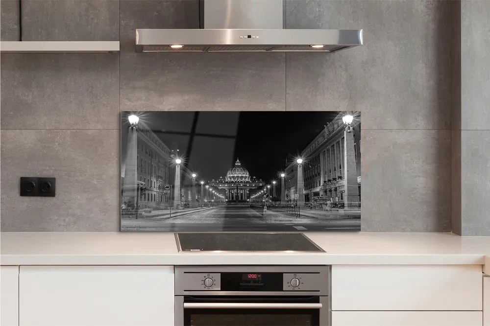 Szkło do Kuchni na Ścianę Droga do Zabytkowej Kaplicy