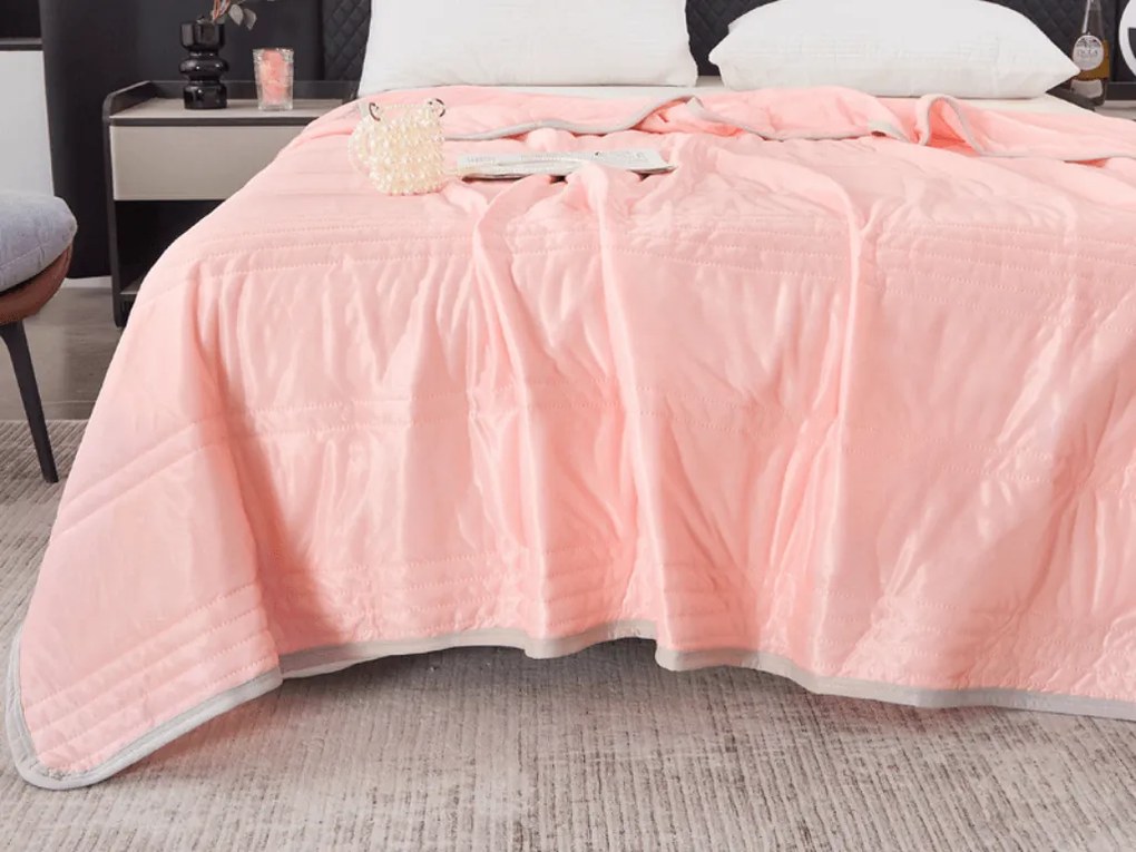 Chłodząca letnia kołdra CELIA, łososiowa Rozmiar: 200 x 220 cm