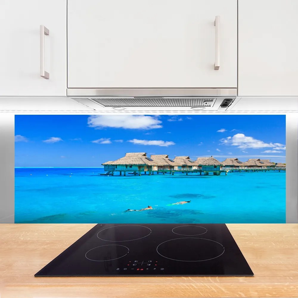 Panel Szklany do Kuchni Willa Nad Brzegiem Morza