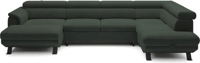 Narożnik RAVEN XL wolnostojący z funkcją spania tkanina Artico 37437 Leśny WERSAL