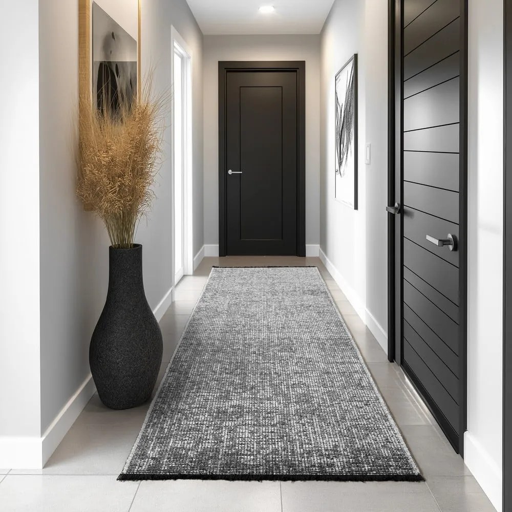 Ciemnoszary chodnik odpowiedni do prania 80x250 cm Space 1900 – Ayyildiz Carpets