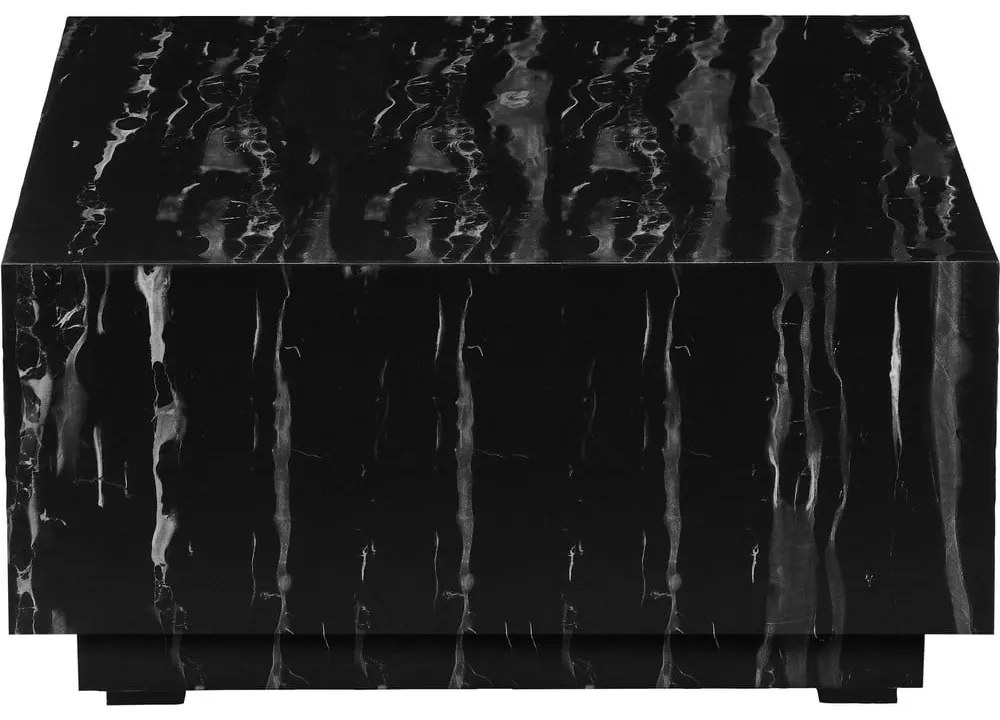 Czarny stolik w dekorze marmuru 100x100 cm Vito – Støraa