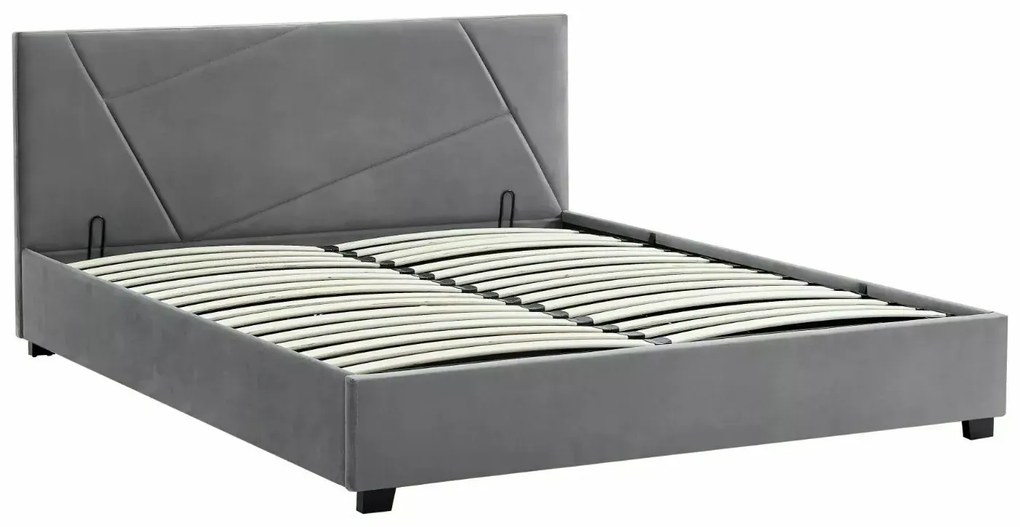 ŁÓŻKO COLUMBIA VELVET 160X200 KOLOR SZARY TAP.192 SIGNAL