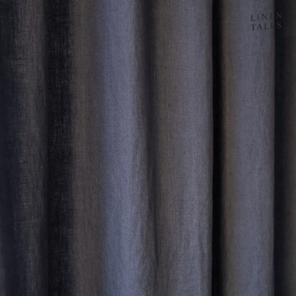 Ciemnoszara zasłona 140x200 cm Night Time – Linen Tales
