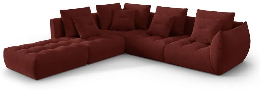 Czerwony narożnik (lewostronny/w kształcie litery L) Bloom – Micadoni Home