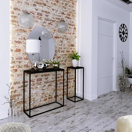 Czarny kwietnik w industrialnym stylu B5-D62
